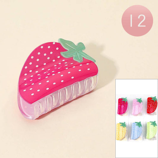 12PCS - Strawberry Hair Claw Clips