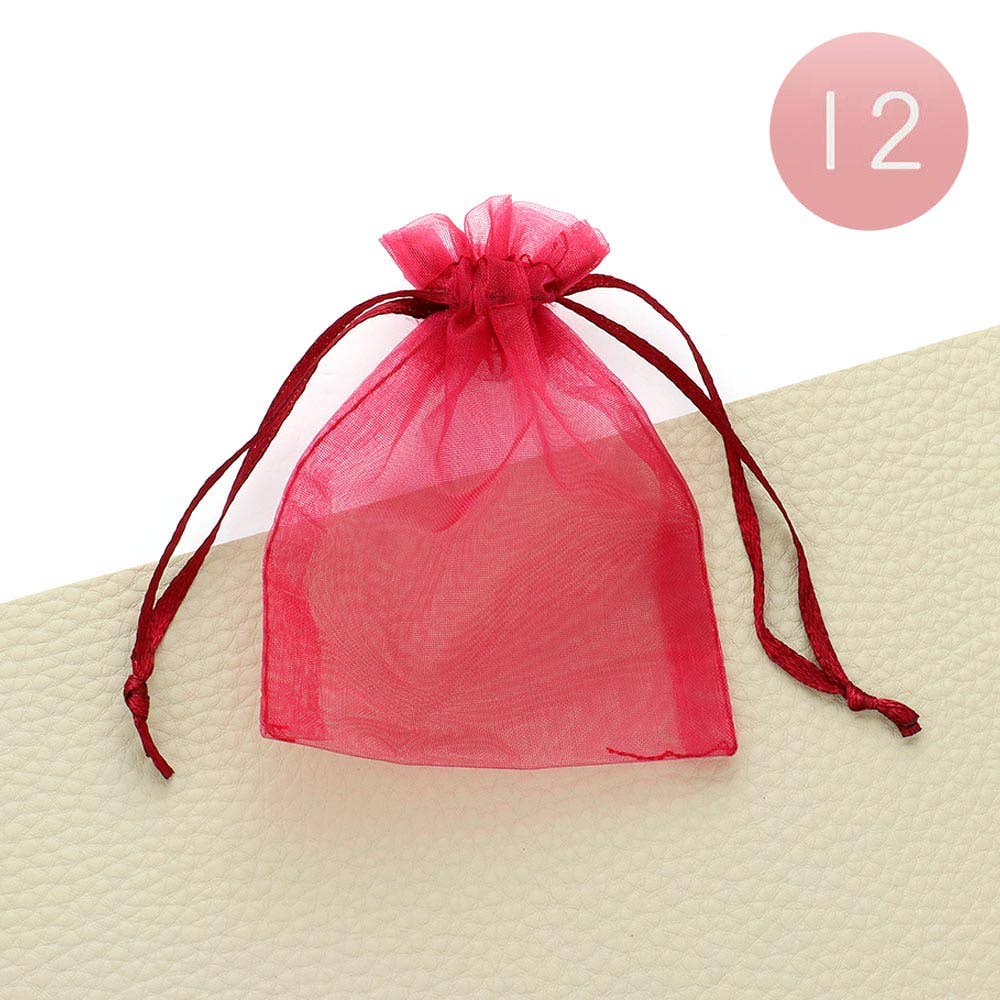 12PCS - 3 X 3.5 Ribboned Organza Gift Bags
: Fu