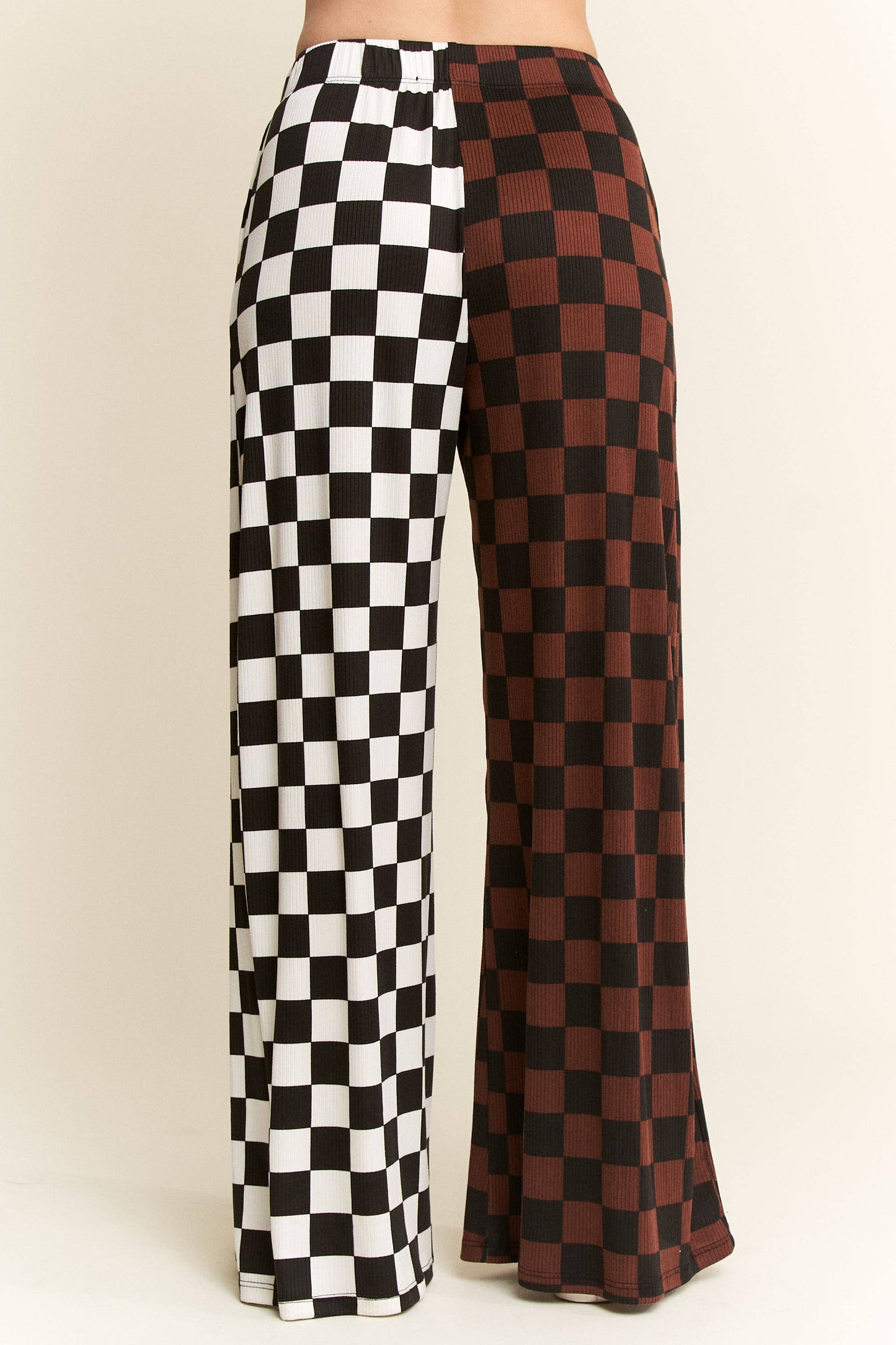 SPLIT DECISION CHECKERED PANTS: Brown/Black / XL
