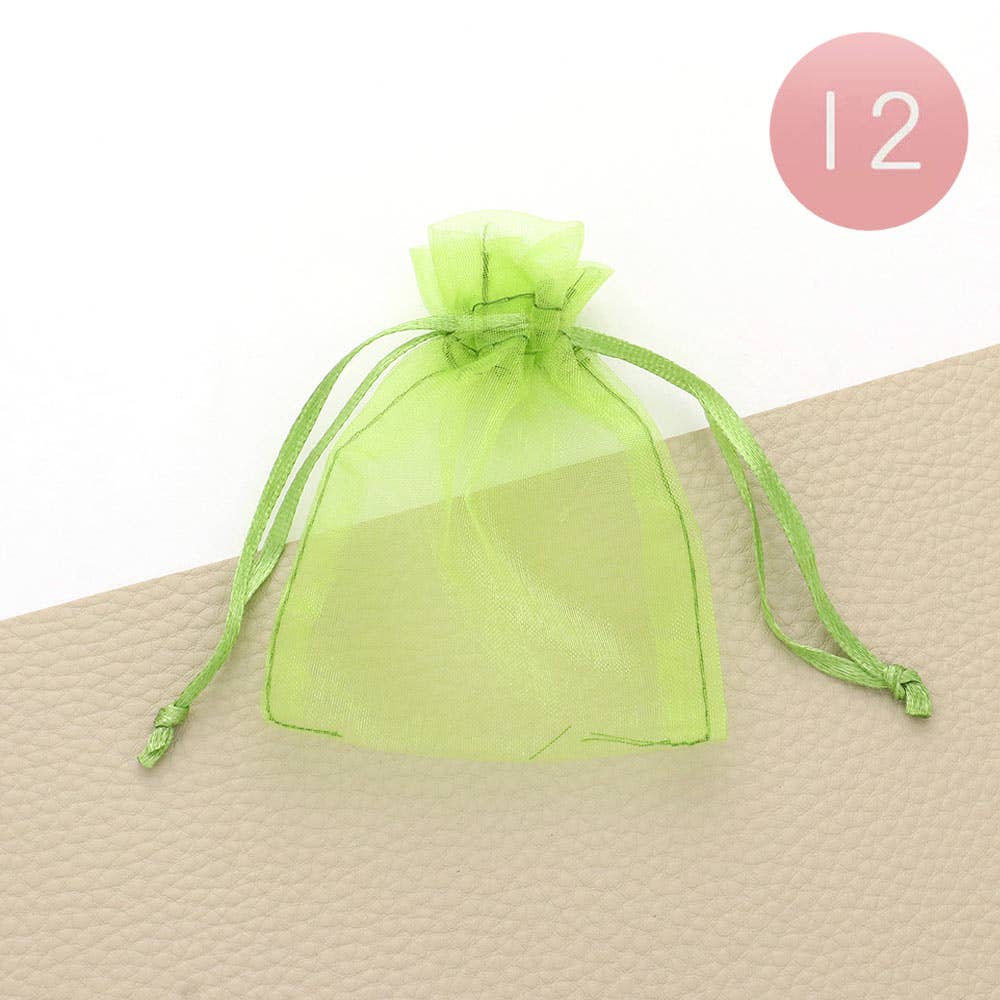 12PCS - 3 X 3.5 Ribboned Organza Gift Bags
: Fu