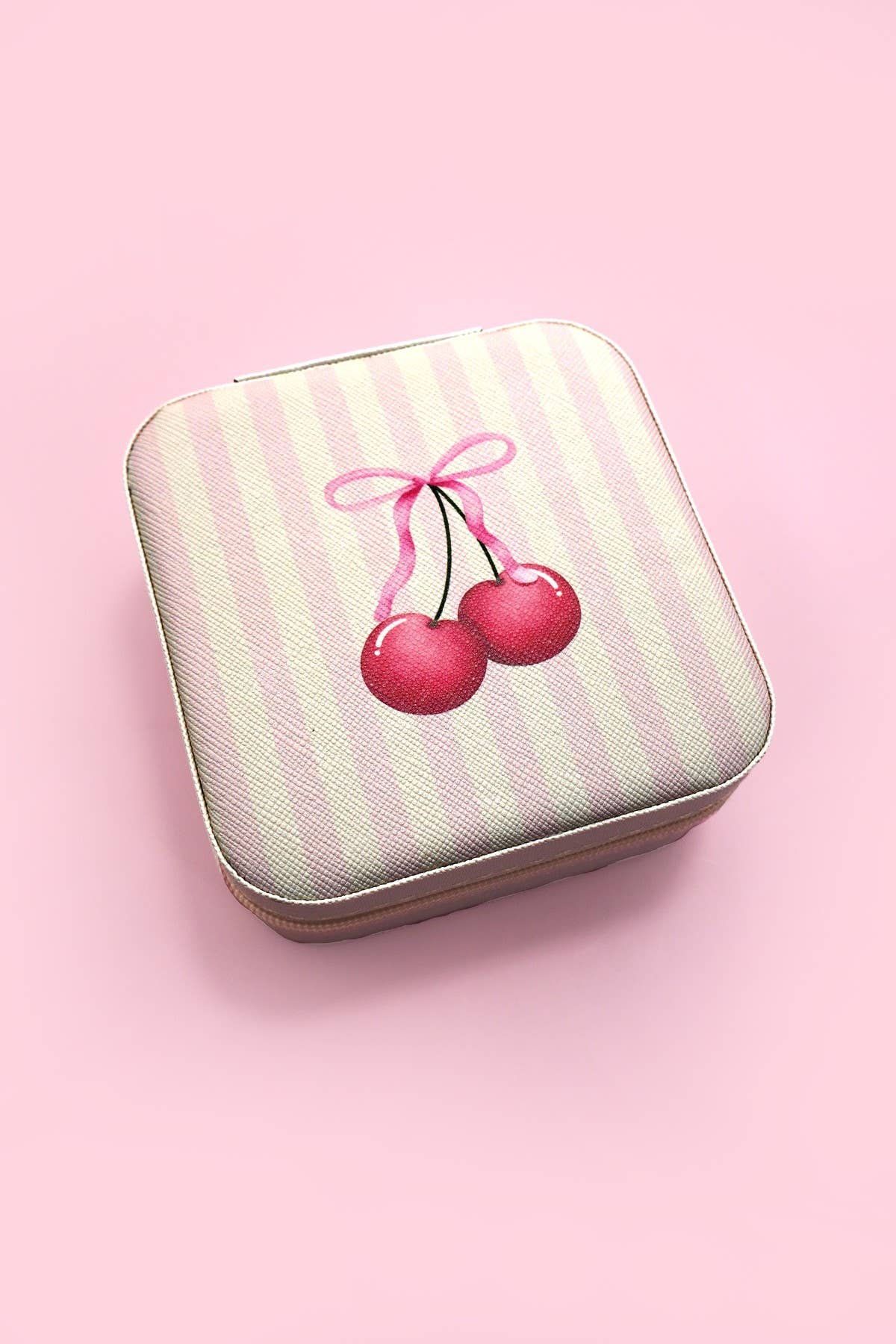 DESIGNED JEWELRY ORGANIZER TRAVEL BOX CASE | 40P566: FLOWER C OFF WHITE