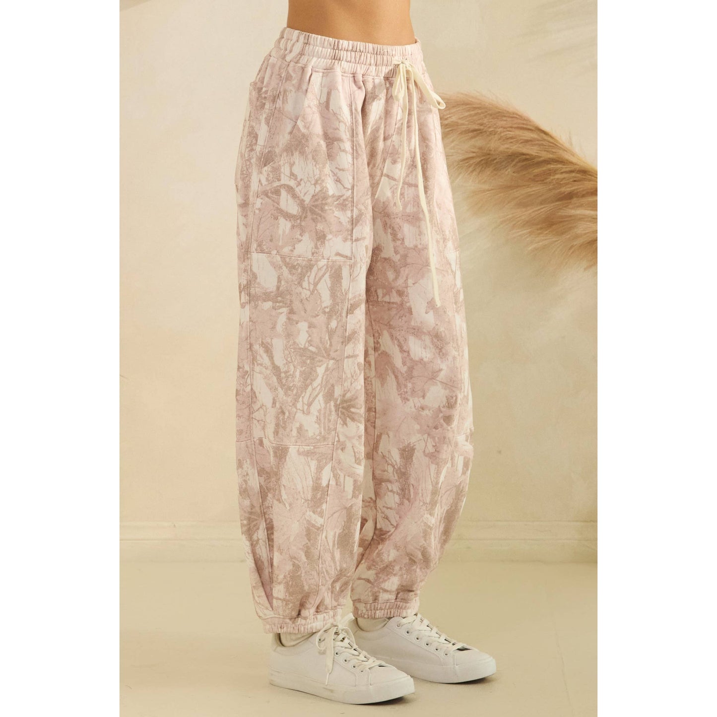 Printed French Terry Pants: Camo B / L