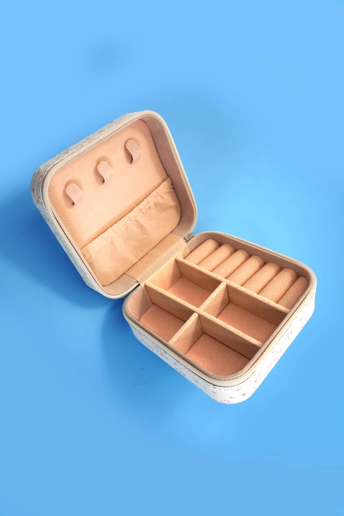 DESIGNED JEWELRY ORGANIZER TRAVEL BOX CASE | 40P552: CHERRY BOW PINK