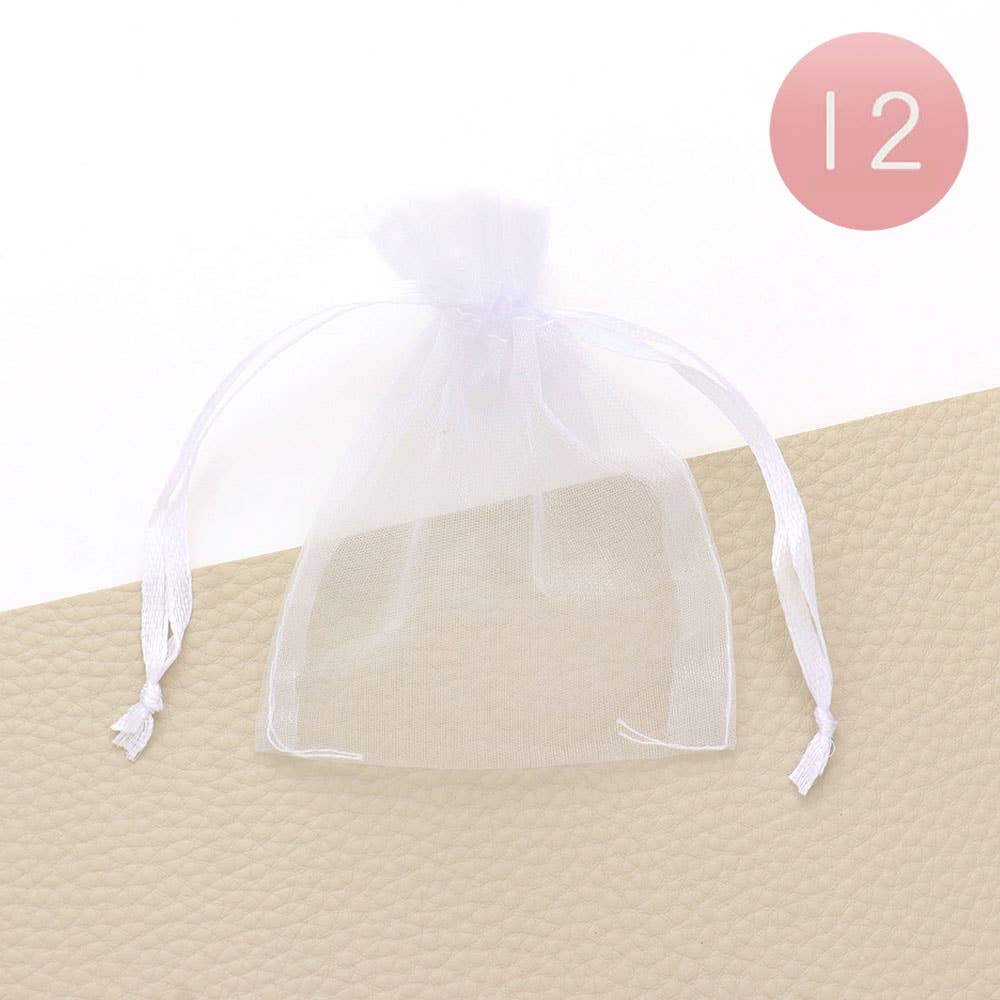 12PCS - 3 X 3.5 Ribboned Organza Gift Bags
: Fu
