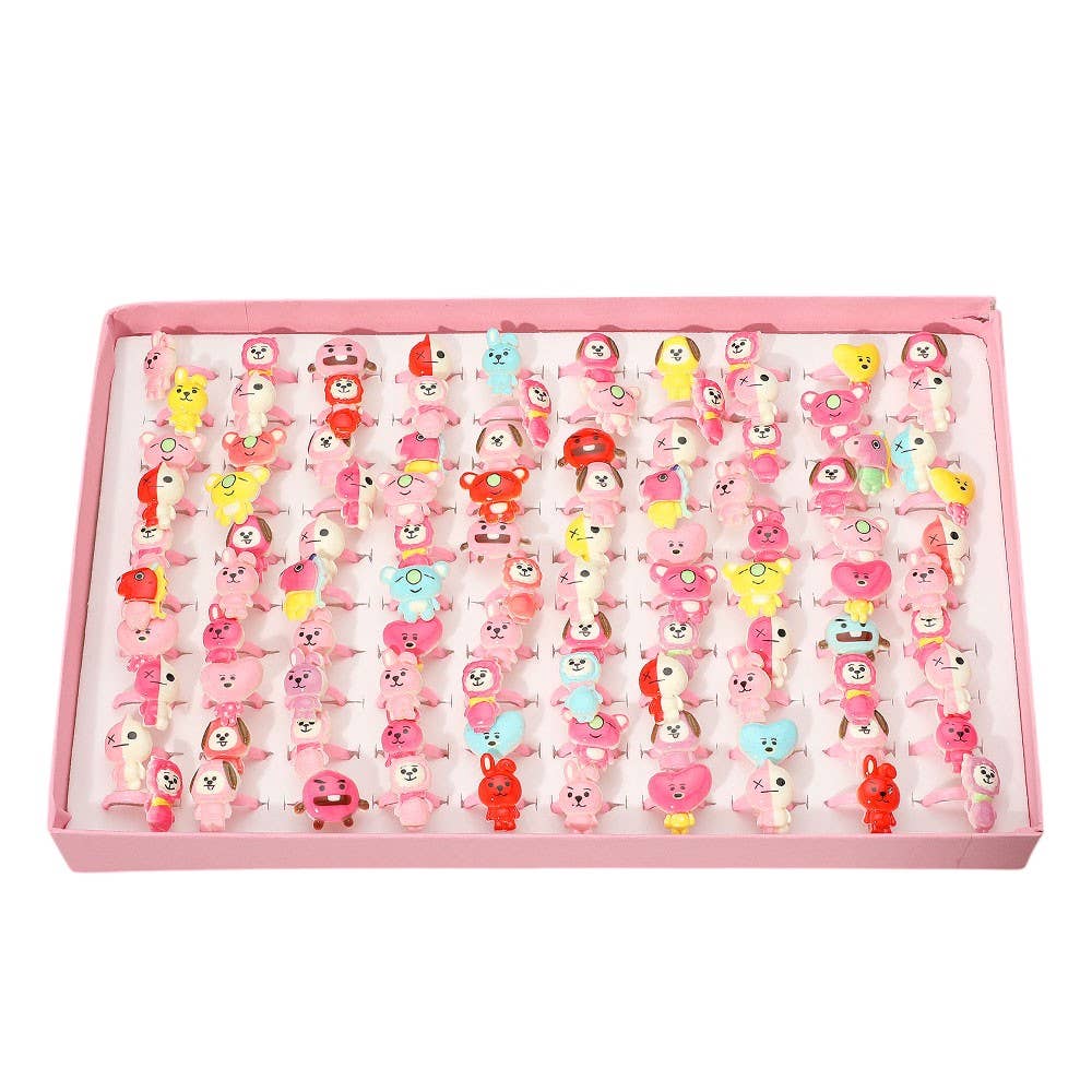 Kids Character Adjustable Rings