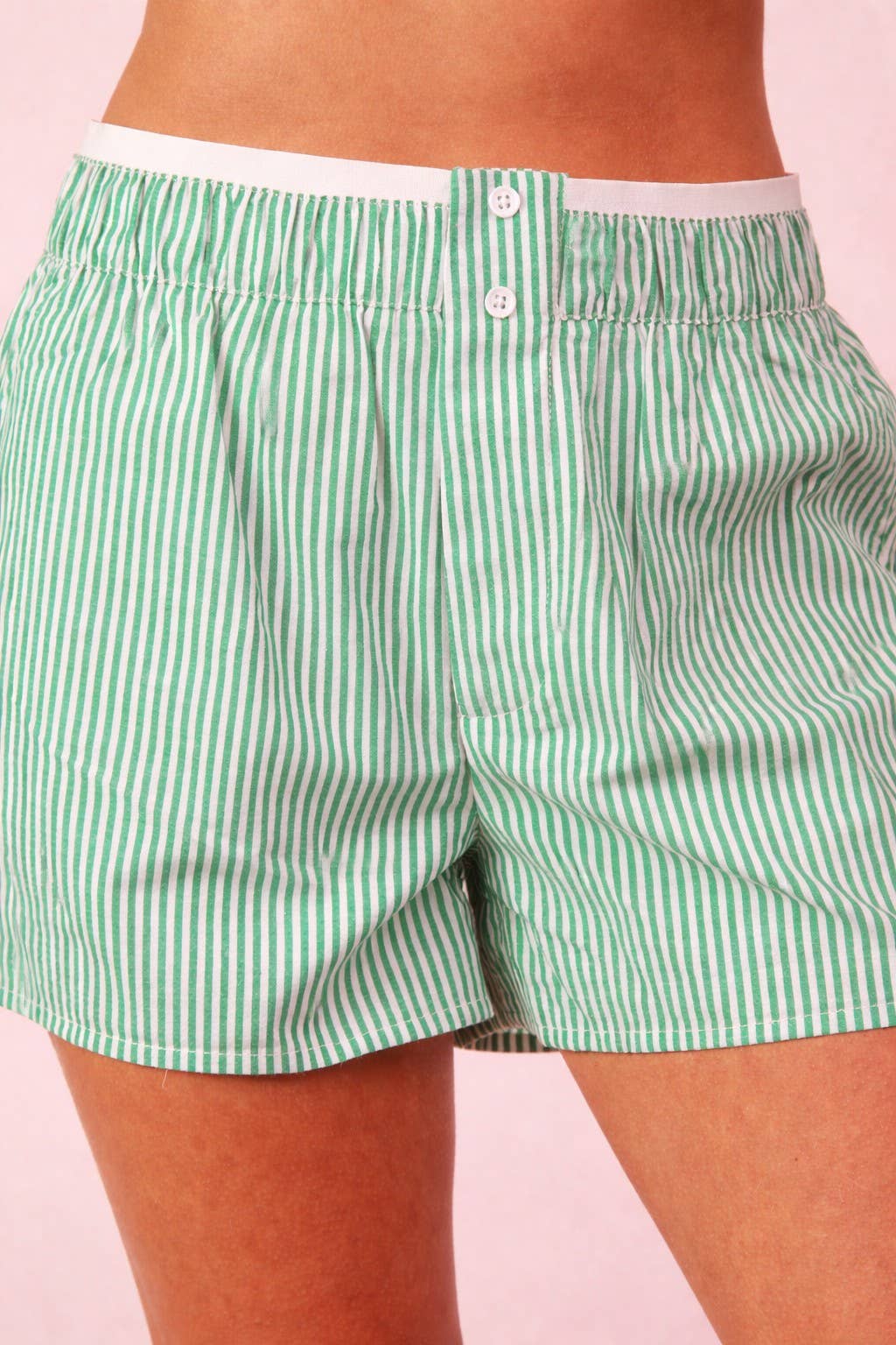 Very J-Striped Oversized Comfy Shirt Top & Shorts Set