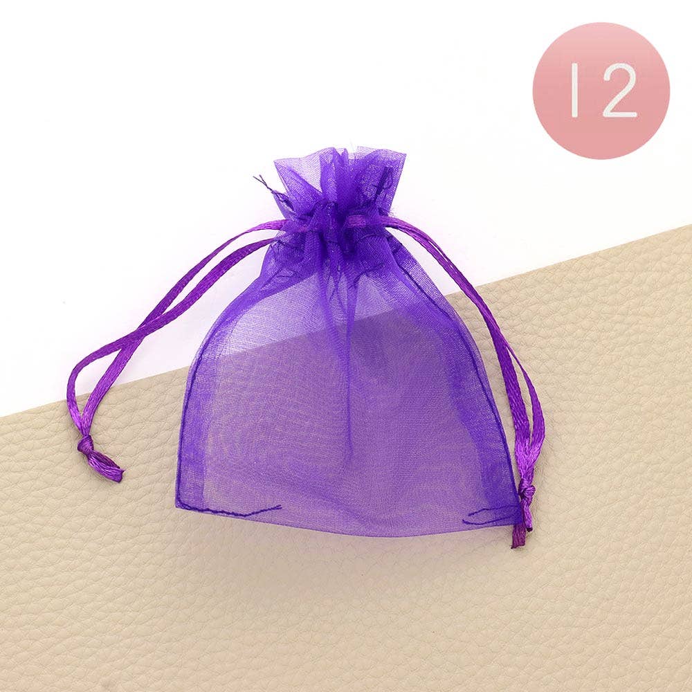 12PCS - 3 X 3.5 Ribboned Organza Gift Bags
: Fu