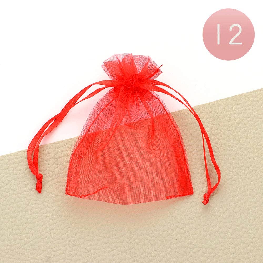 12PCS - 3 X 3.5 Ribboned Organza Gift Bags
: Fu