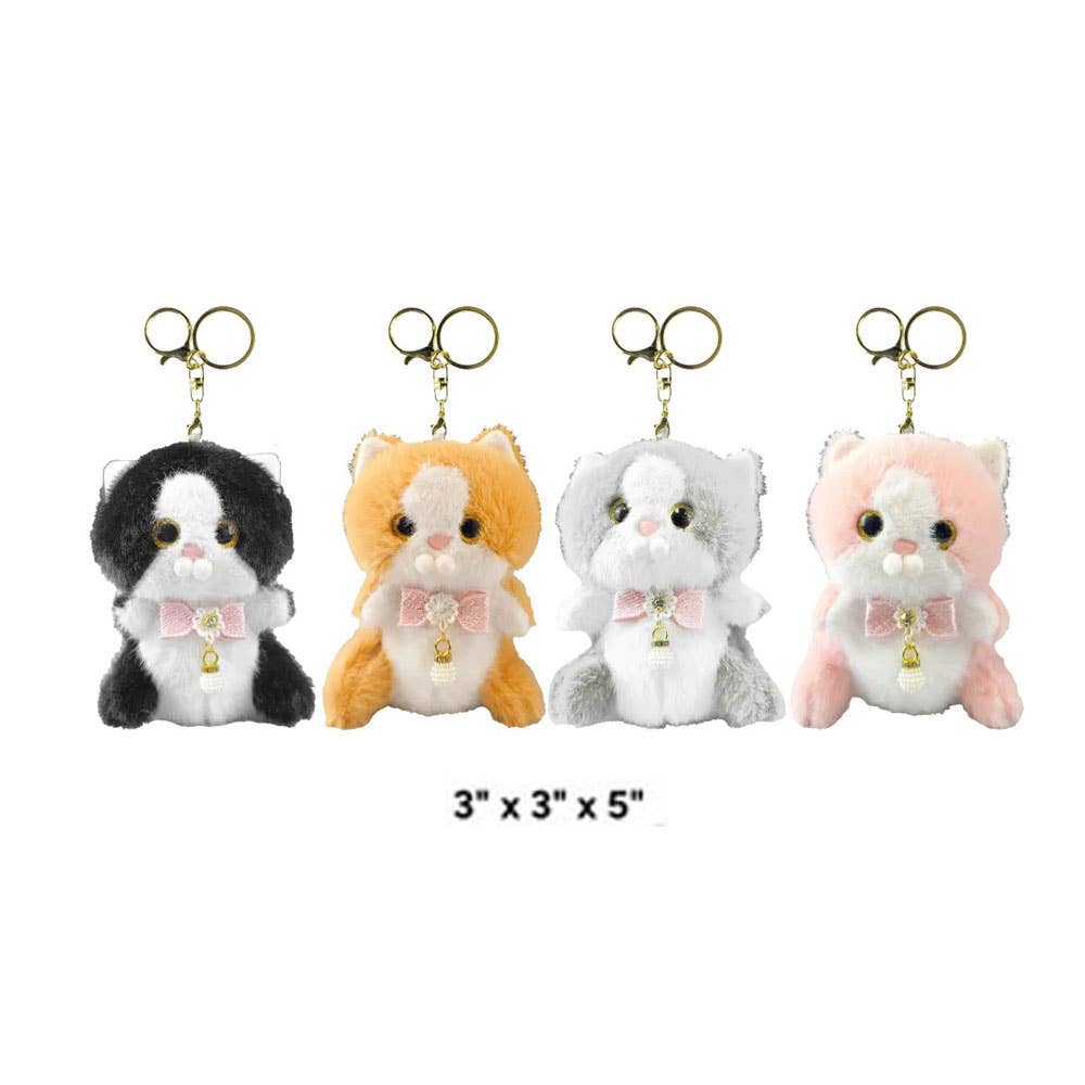 Cute Cat Plush Doll Keychains / Bag Charms