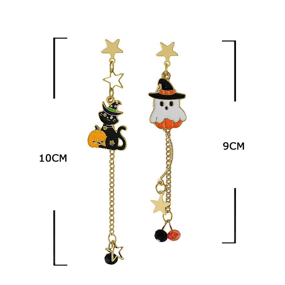 12Pairs - Mismatch Halloween Drop Earrings