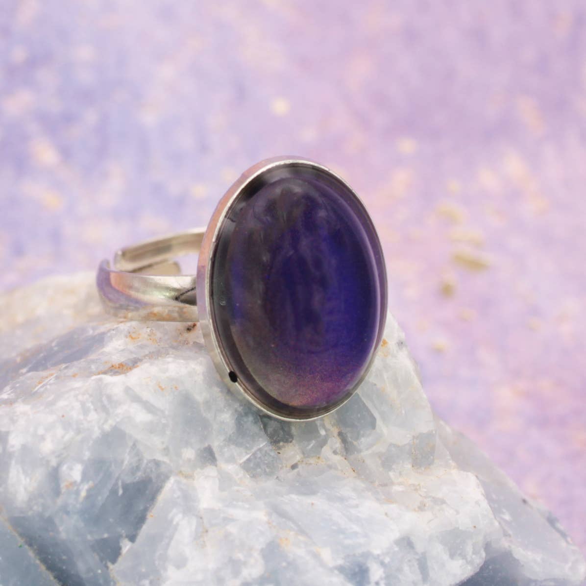 Adjustable Oval Mood Ring