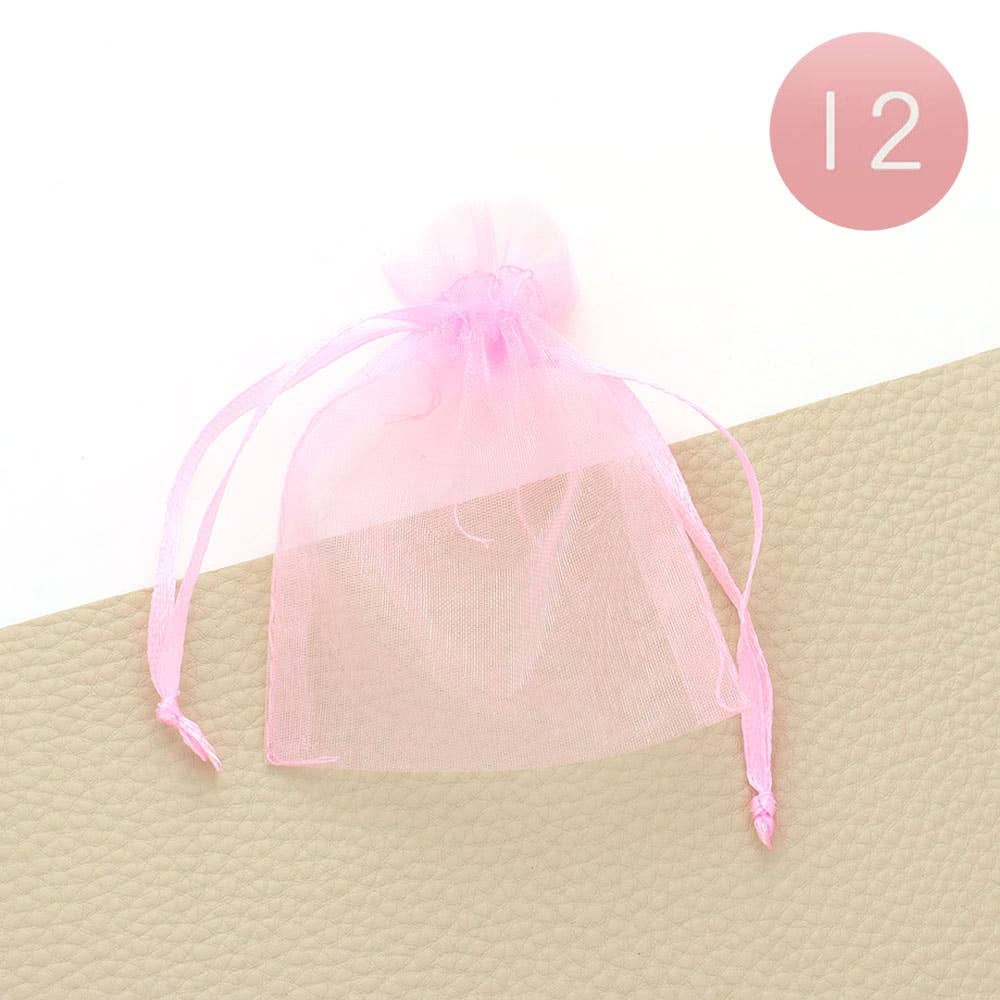 12PCS - 3 X 3.5 Ribboned Organza Gift Bags
: Fu