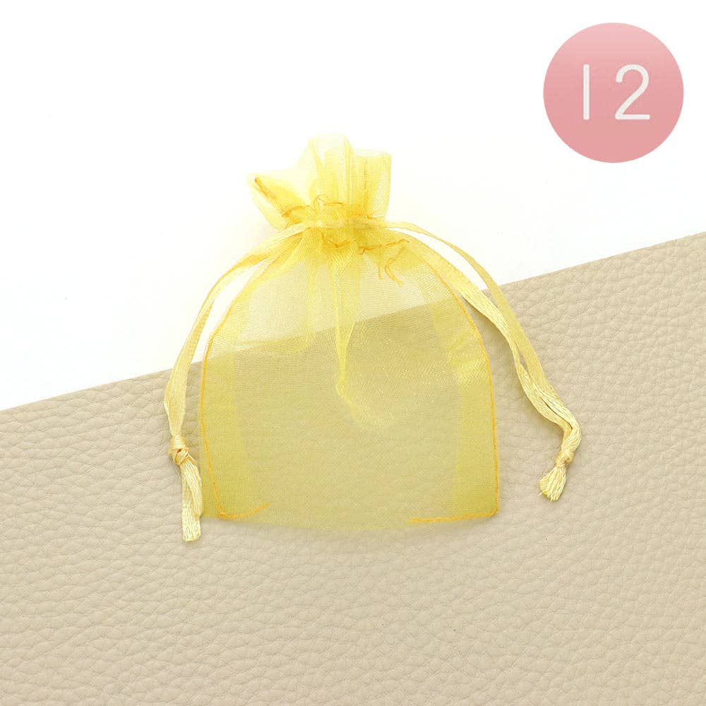 12PCS - 3 X 3.5 Ribboned Organza Gift Bags
: Fu