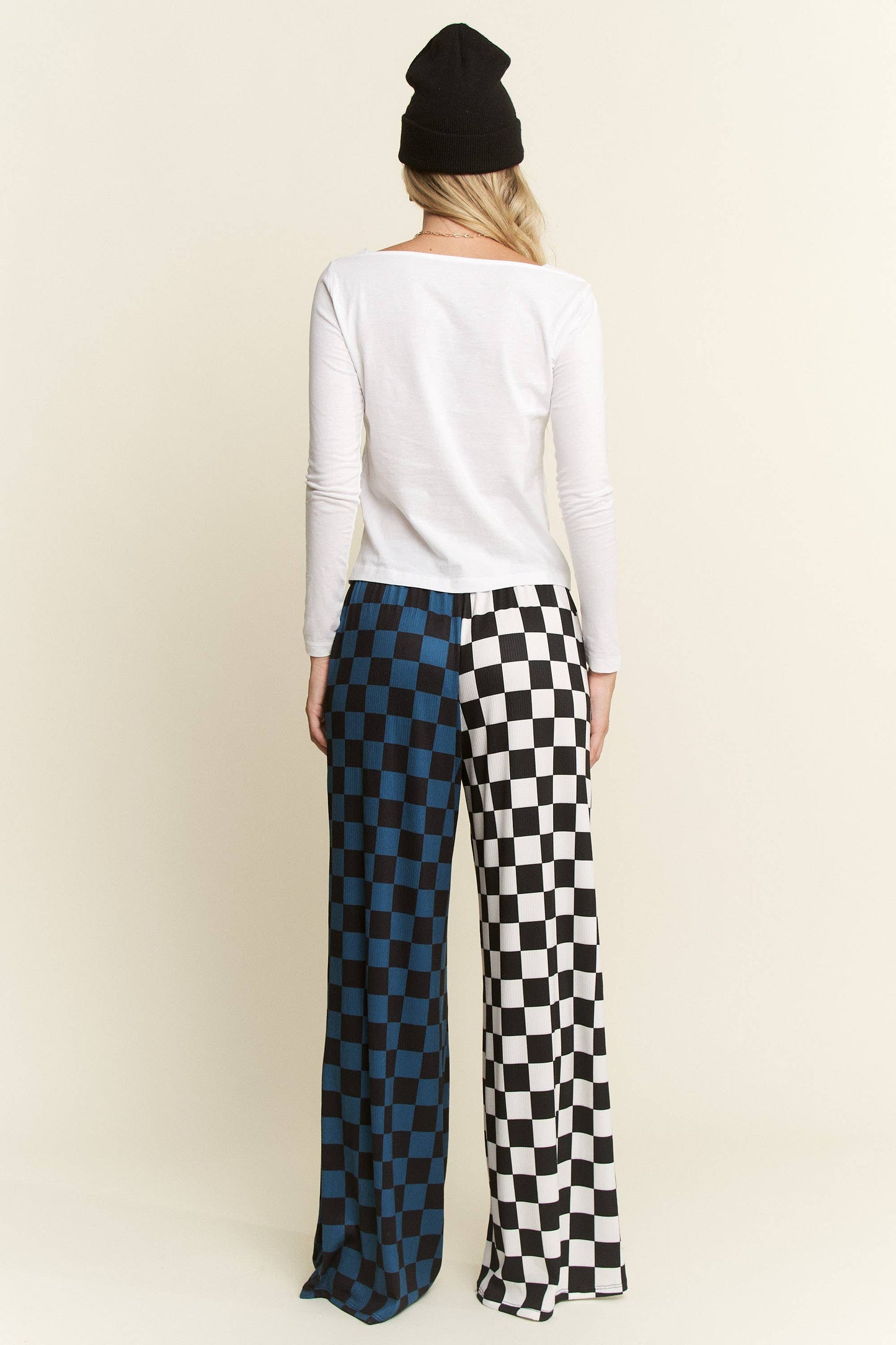 SPLIT DECISION CHECKERED PANTS: Brown/Black / XL