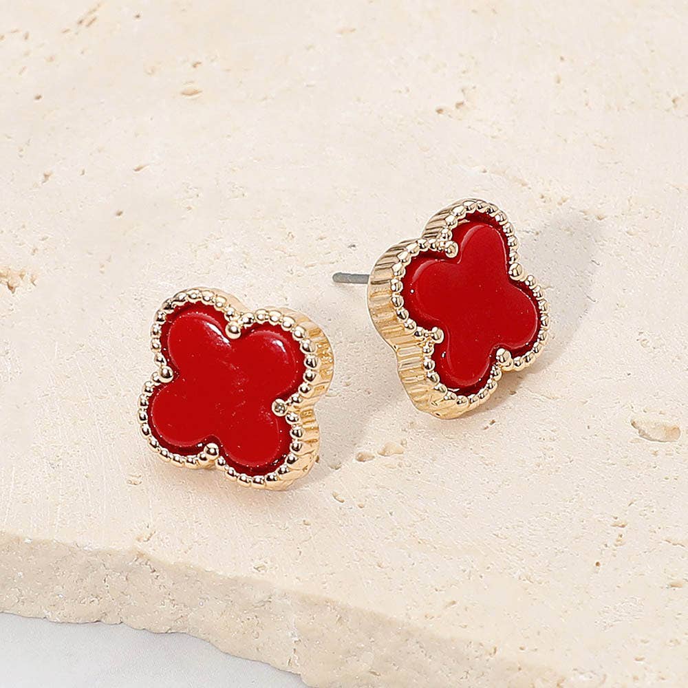 Quatrefoil Stud Earrings
