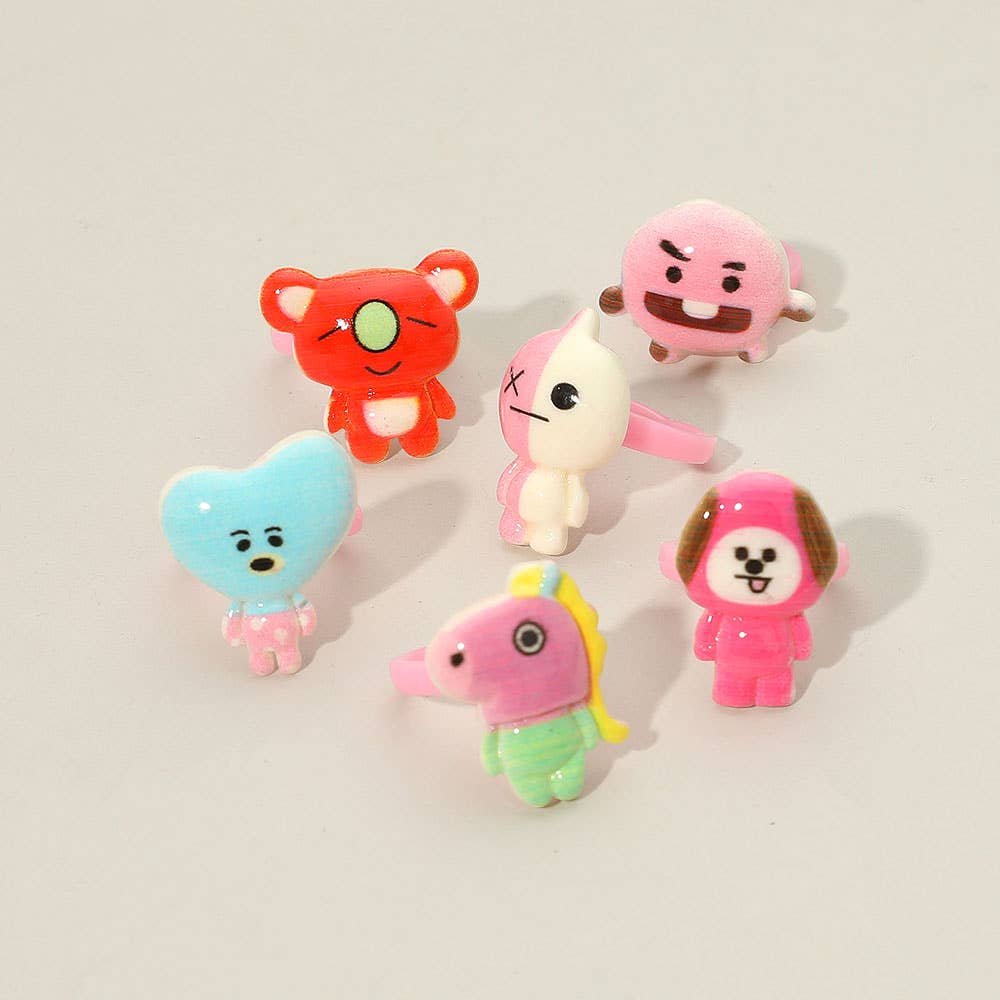 Kids Character Adjustable Rings