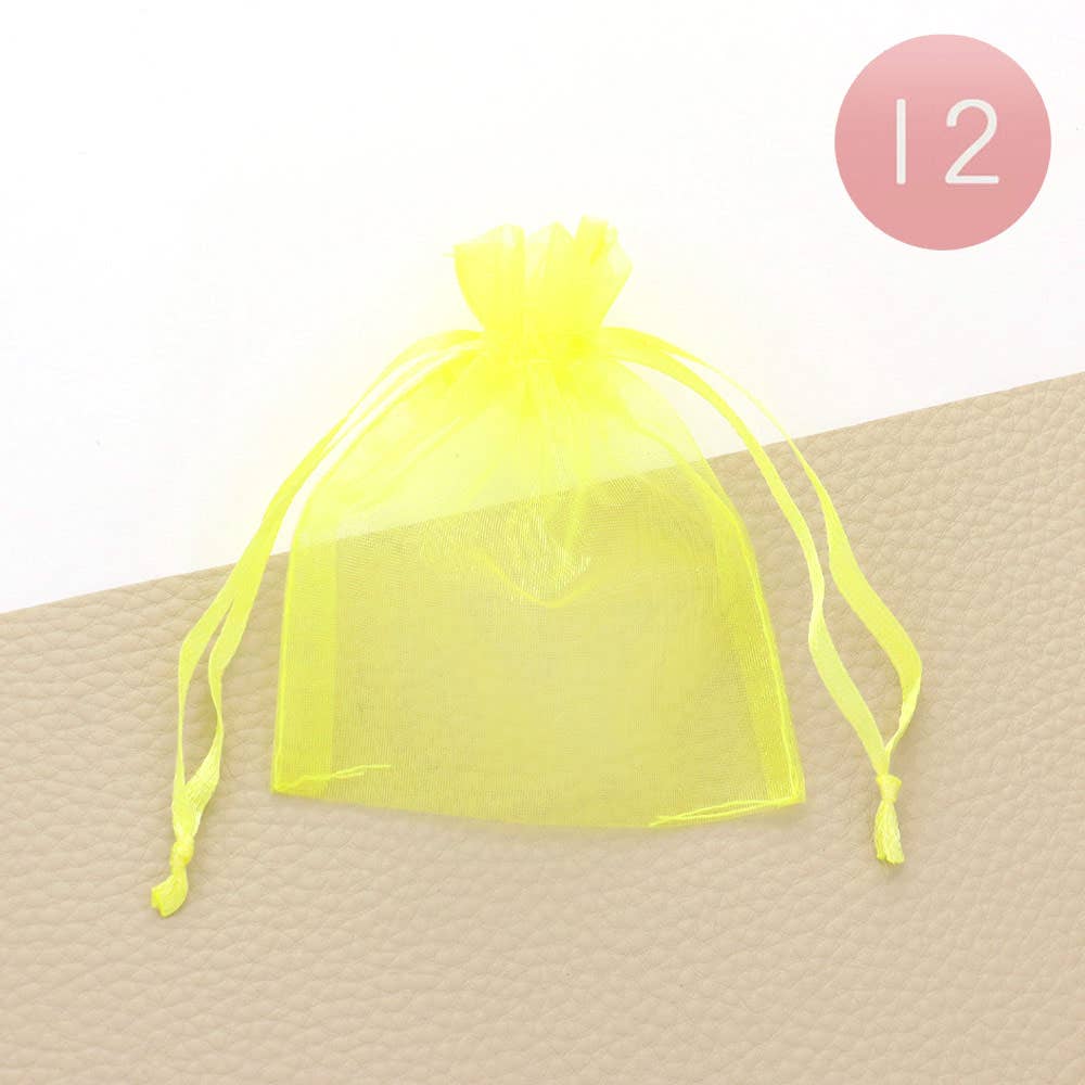 12PCS - 3 X 3.5 Ribboned Organza Gift Bags
: Fu