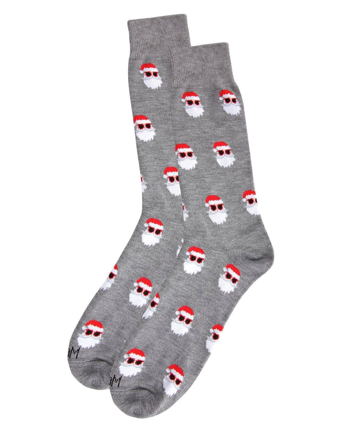 MeMoi Santa Shades Men's Crew Socks