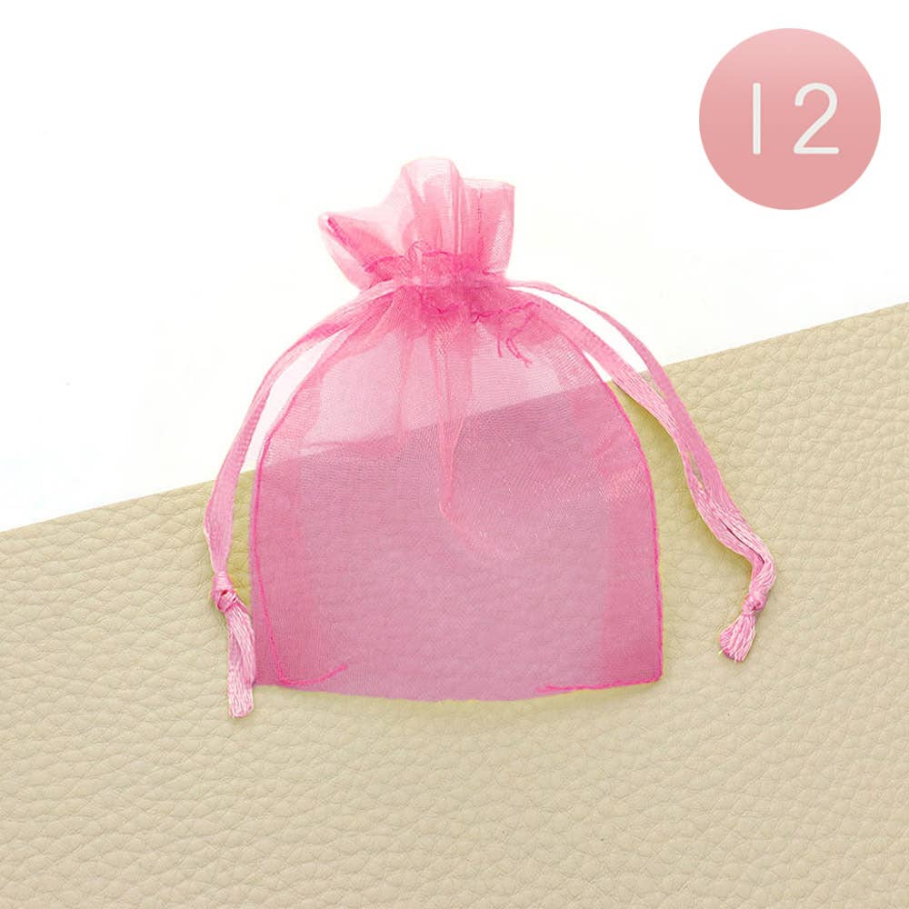 12PCS - 3 X 3.5 Ribboned Organza Gift Bags
: Fu
