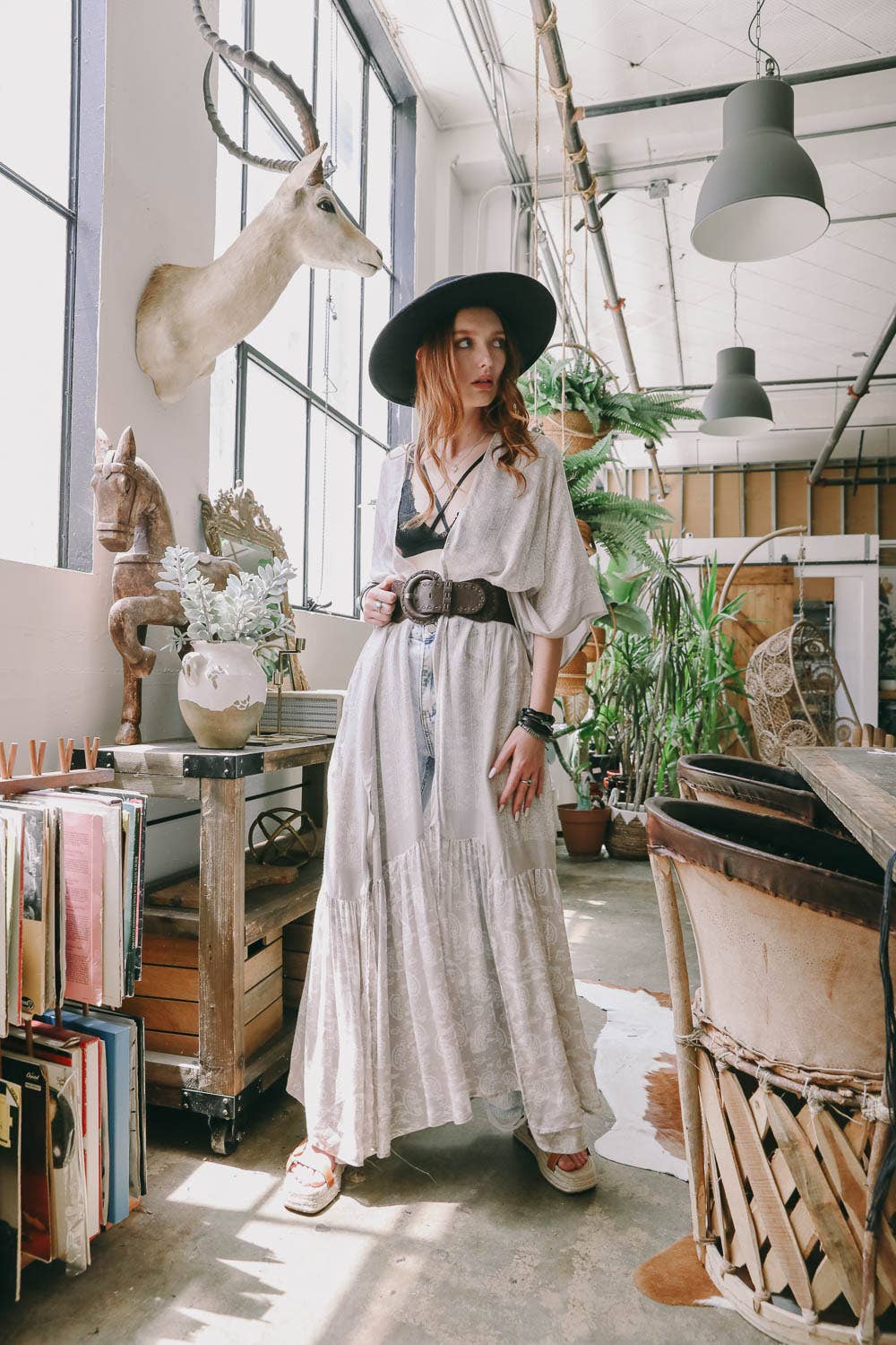Paisley Perfection Free Flow Kimono 🦋 - Boho: Olive