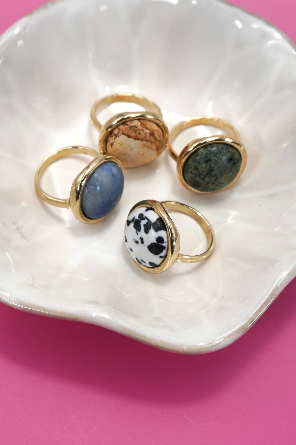 NATURAL STONE COCKTAIL STATEMENT RING | 80R084