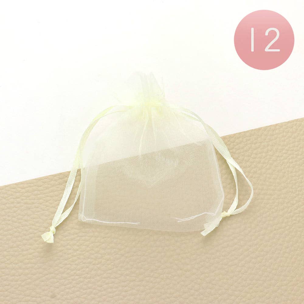 12PCS - 3 X 3.5 Ribboned Organza Gift Bags
: Fu
