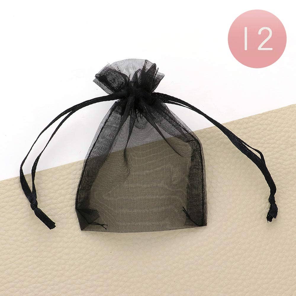 12PCS - 3 X 3.5 Ribboned Organza Gift Bags
: Fu