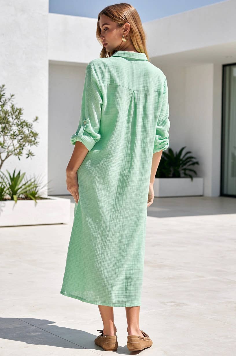 Dear Scarlett: Breathable Cotton Button-Down Duster