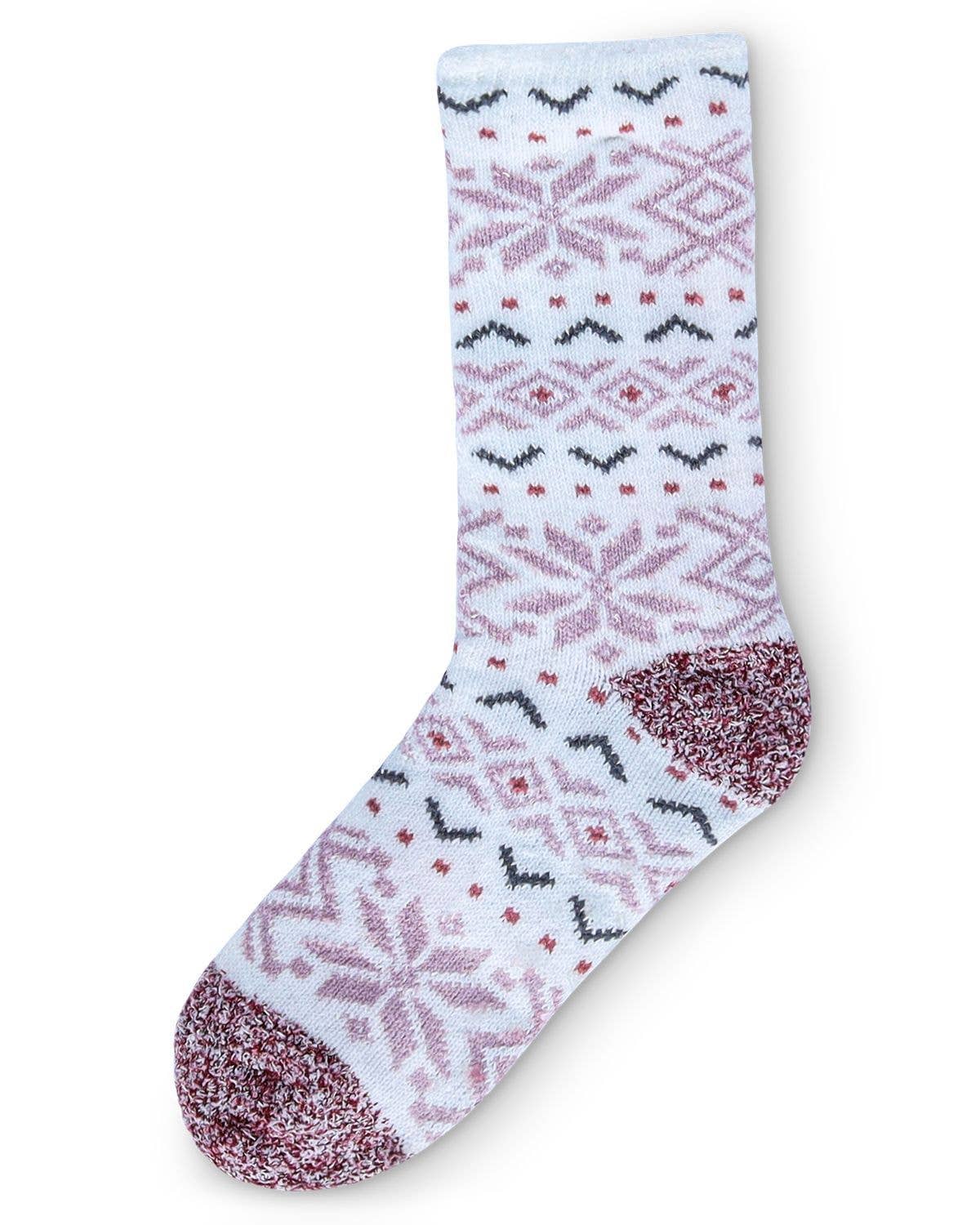Women's Snowflake Buttersoft Plush Lined Crew Socks