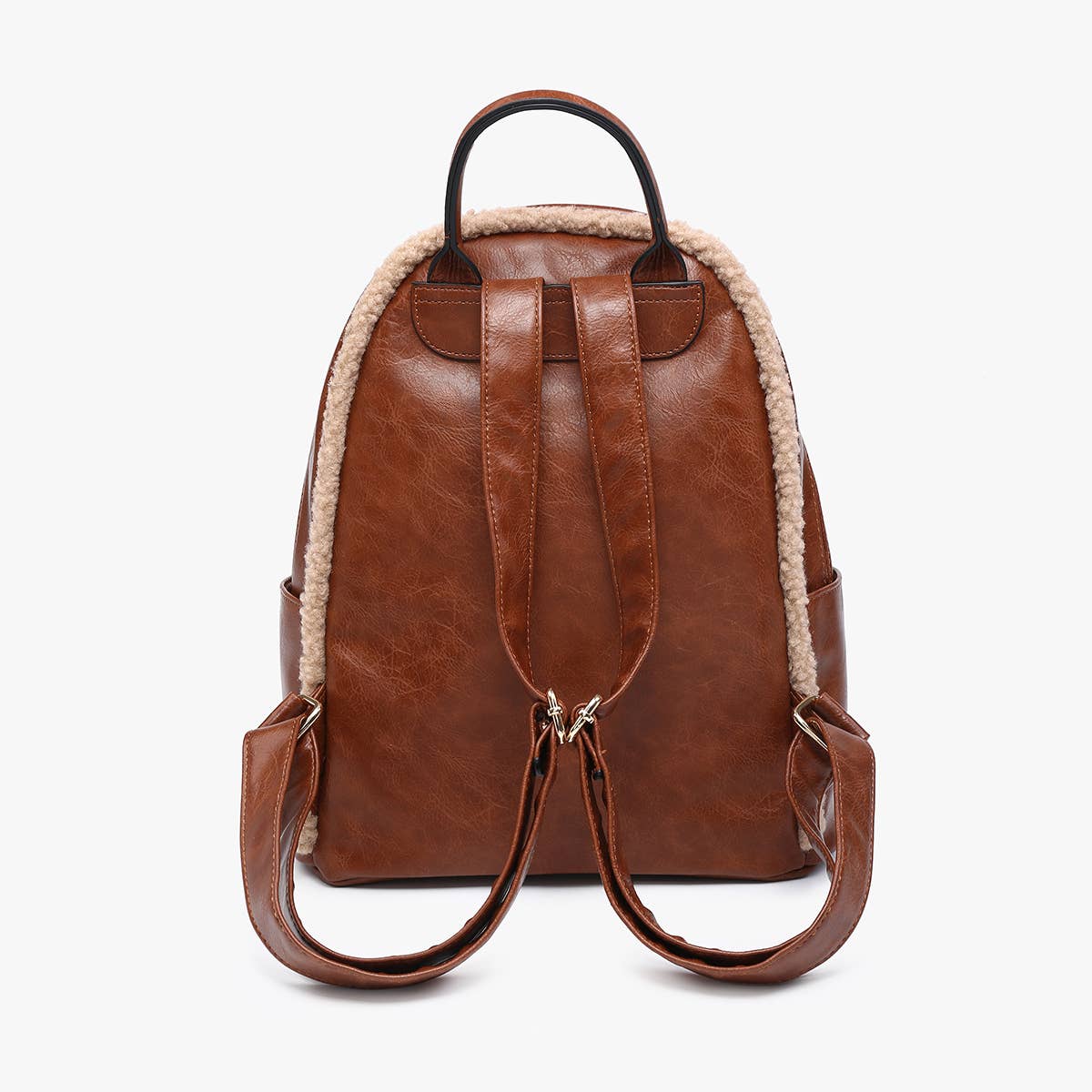 Sherpa Trim Backpack – Front Pocket Vegan Bag | BP2420