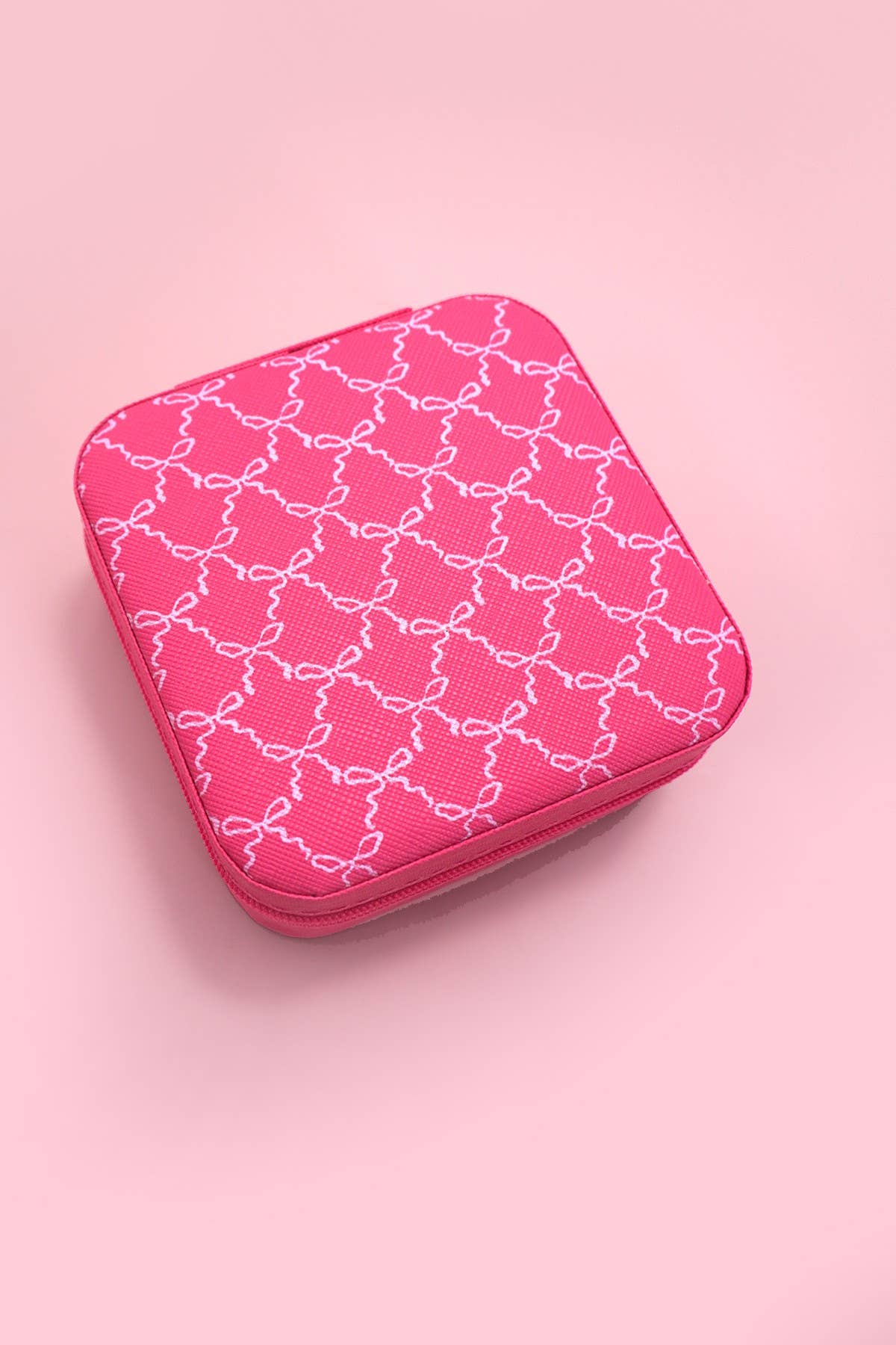 DESIGNED JEWELRY ORGANIZER TRAVEL BOX CASE | 40P566: FLOWER B OFF WHITE