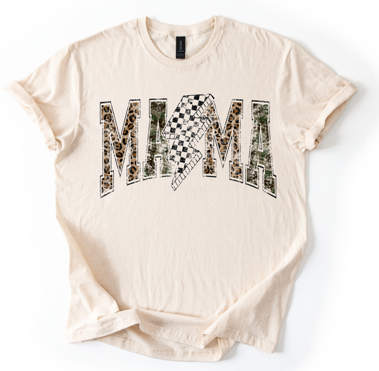 MAMA CHEETAH CAMO CREWNECK TEE/SWEATSHIRT
