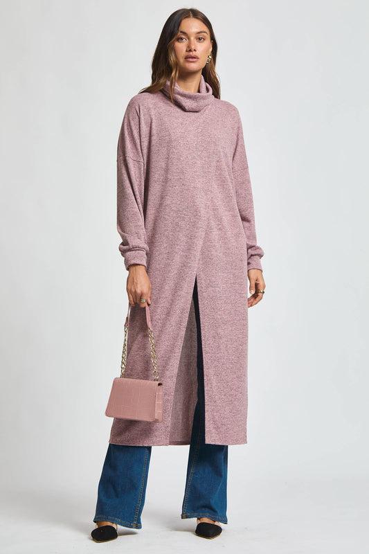 Flowy Surplice Wrap Duster