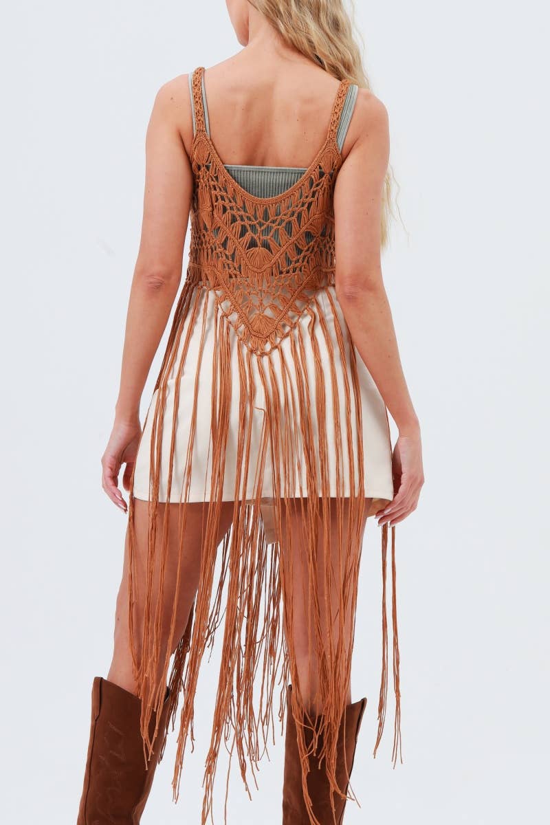 Tassel Fringe Crochet Tops: Bold Styling Cover-Up
