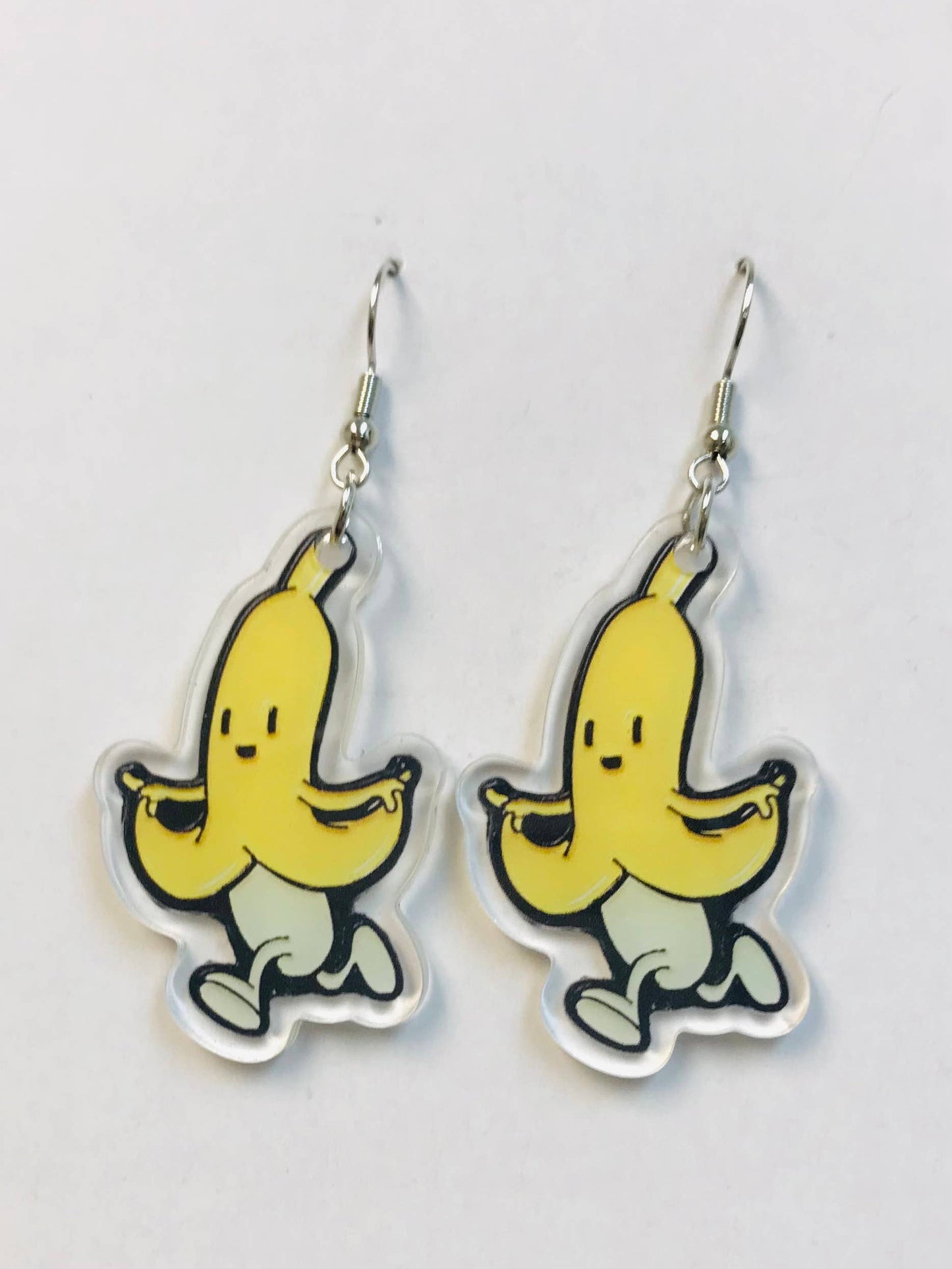 Running Banana Earring, Acrylic Going Bananas Earrings