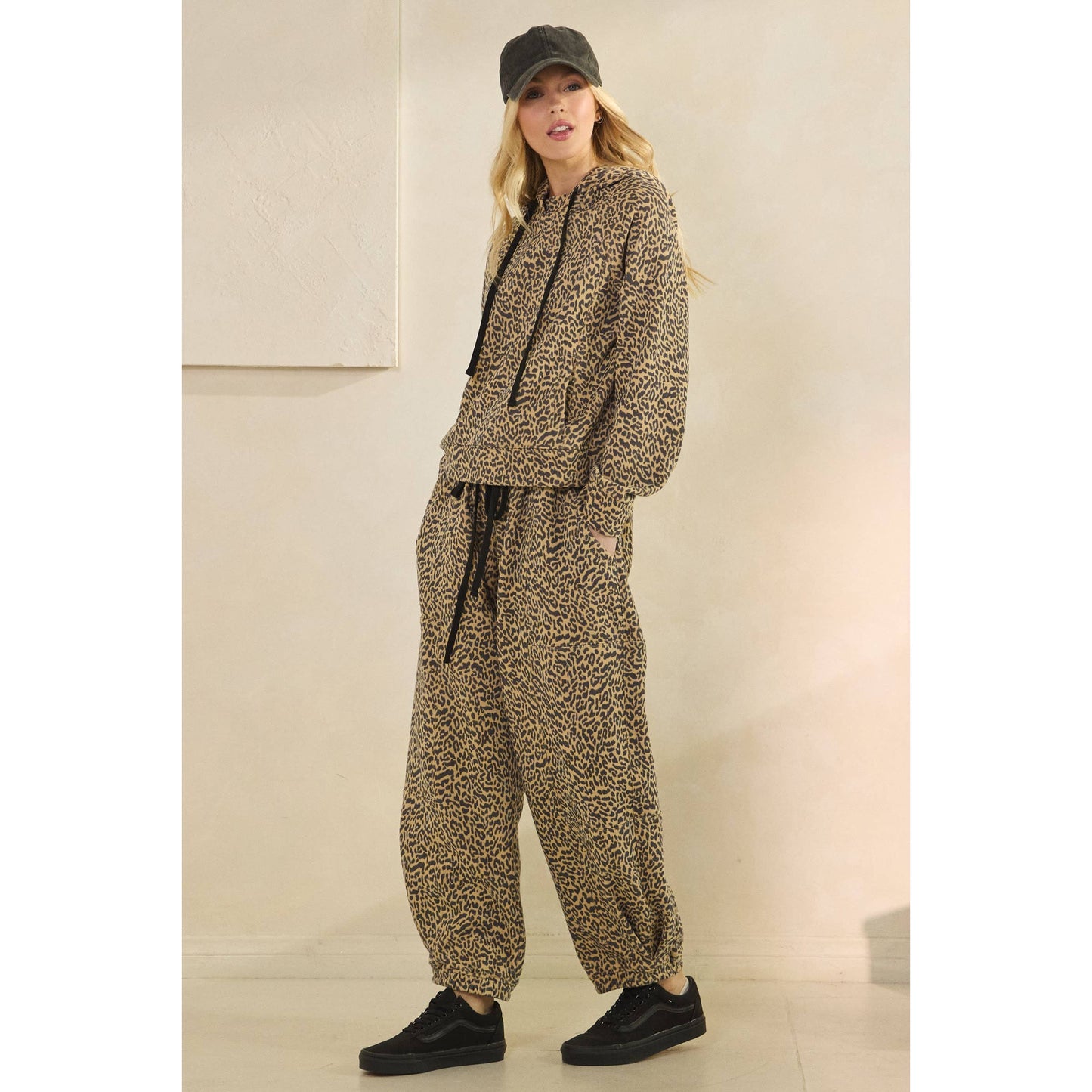 Printed French Terry Hoodie: Camo B / S