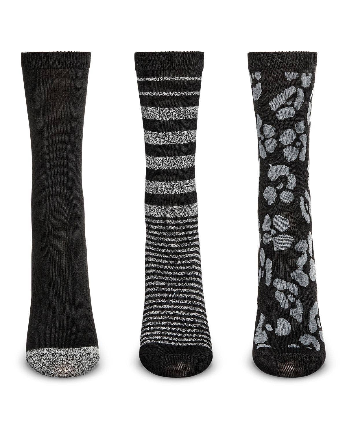 Leopard Buttersoft Crew 3 Pair Pack