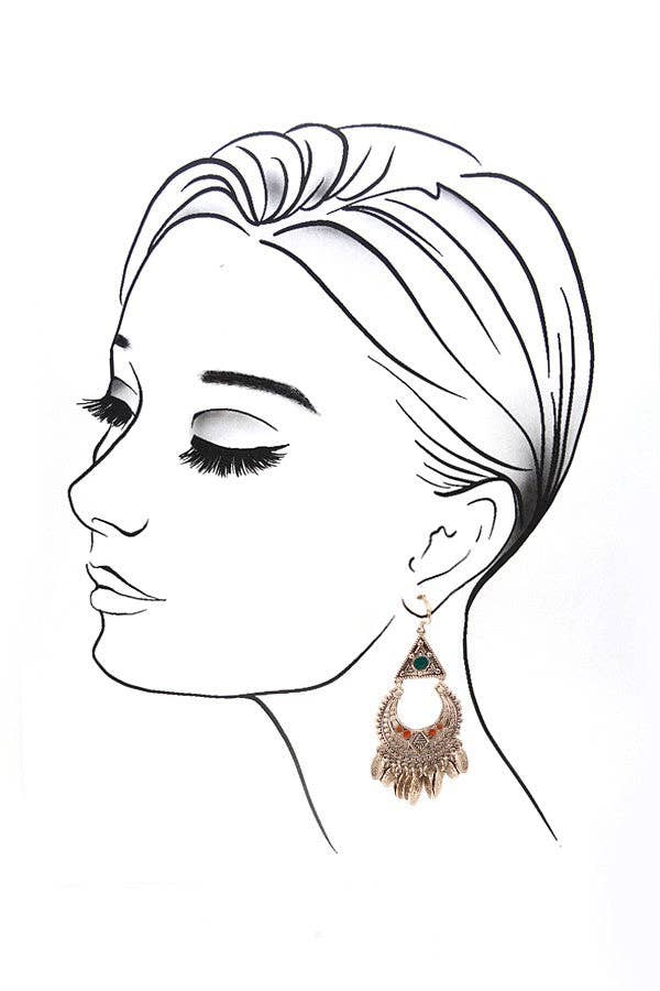BOHO CHANDELIER DROP EARRINGS | 47E13753: SILVER