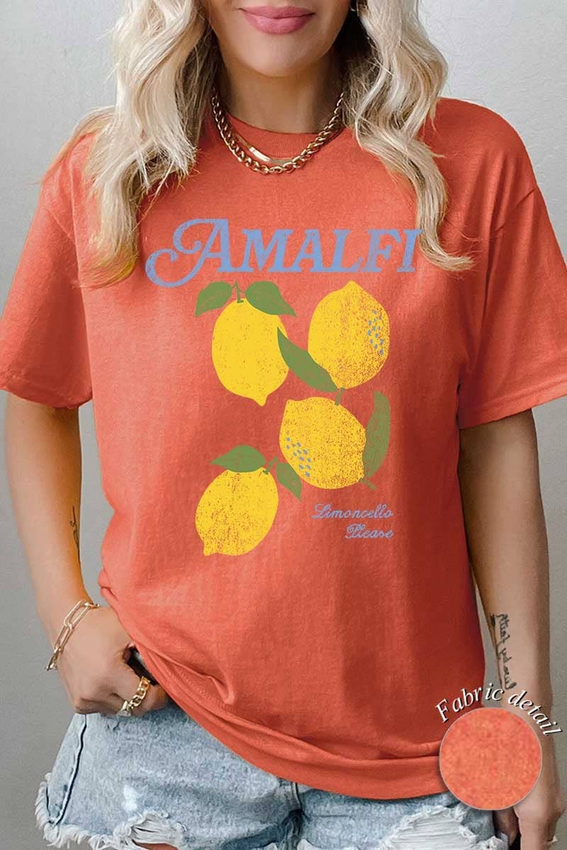 Amalfi Lemon Graphic Heavy Cotton Tee