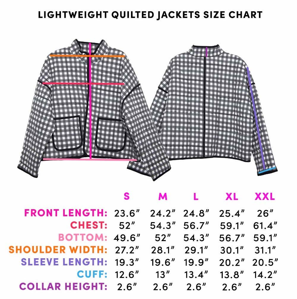 Light Blue Dainty Floral Lightweight Quilted Jacket