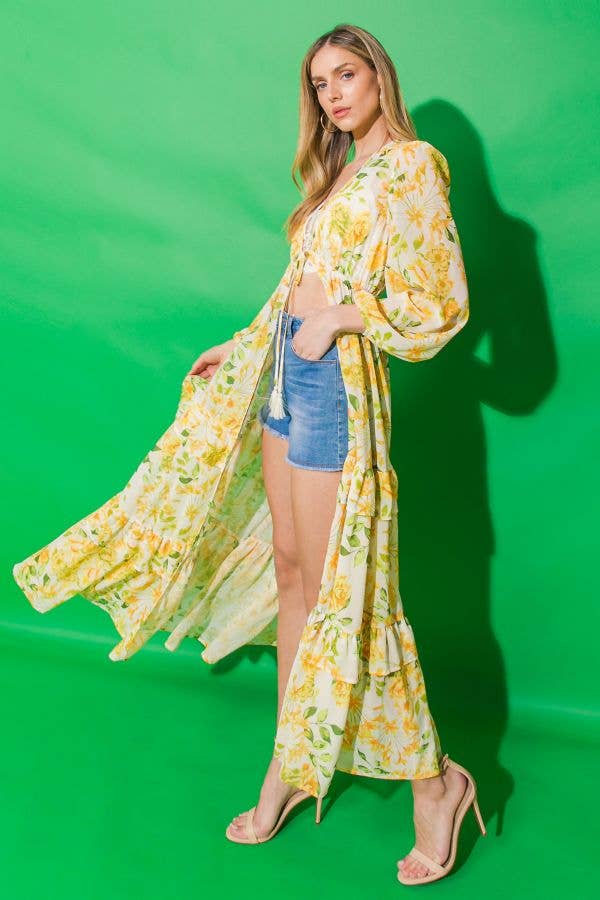 Flying Tomato printed woven maxi cover up