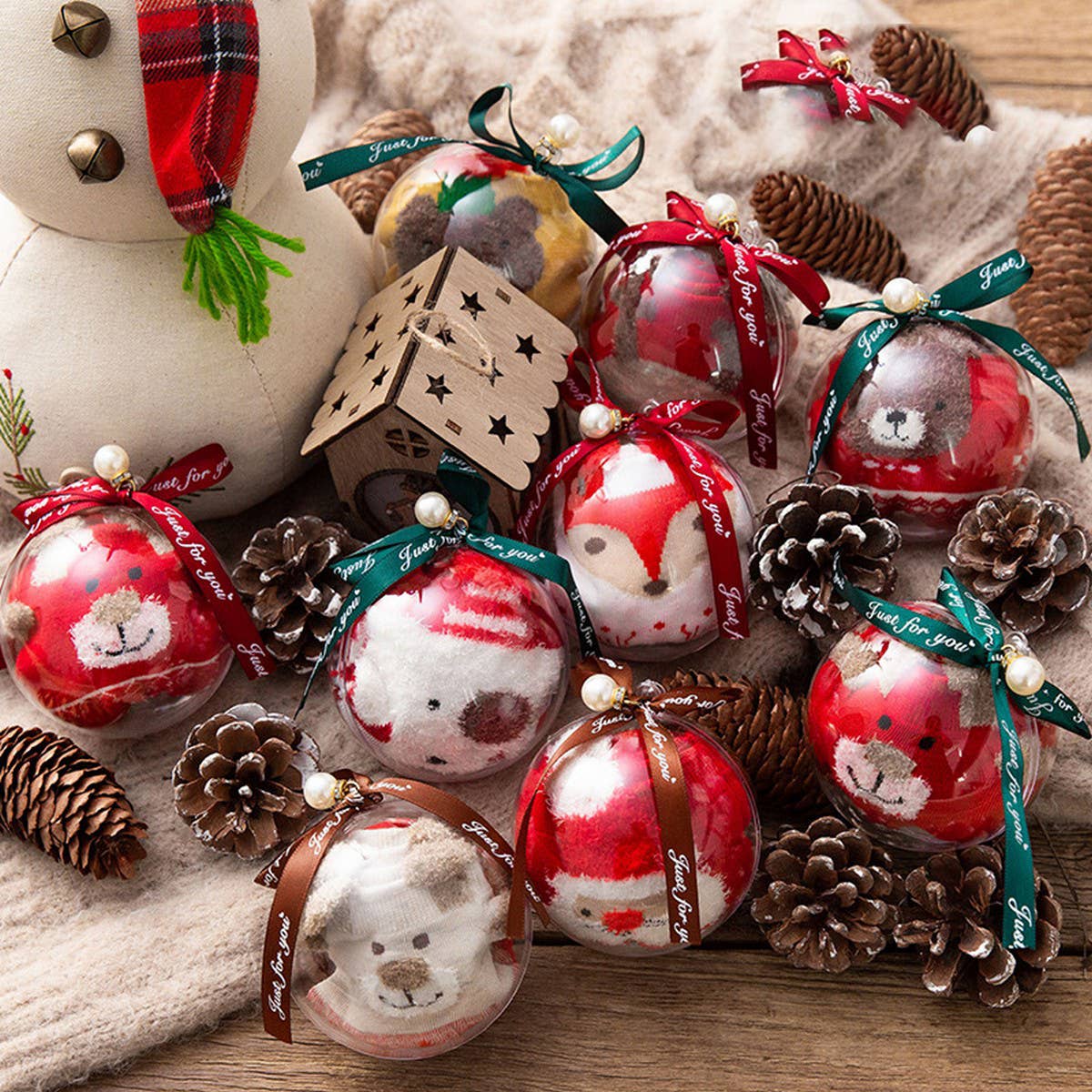 CWMS02730_WOMEN CHRISTMAS CREW SOCKS GIFT WINTER