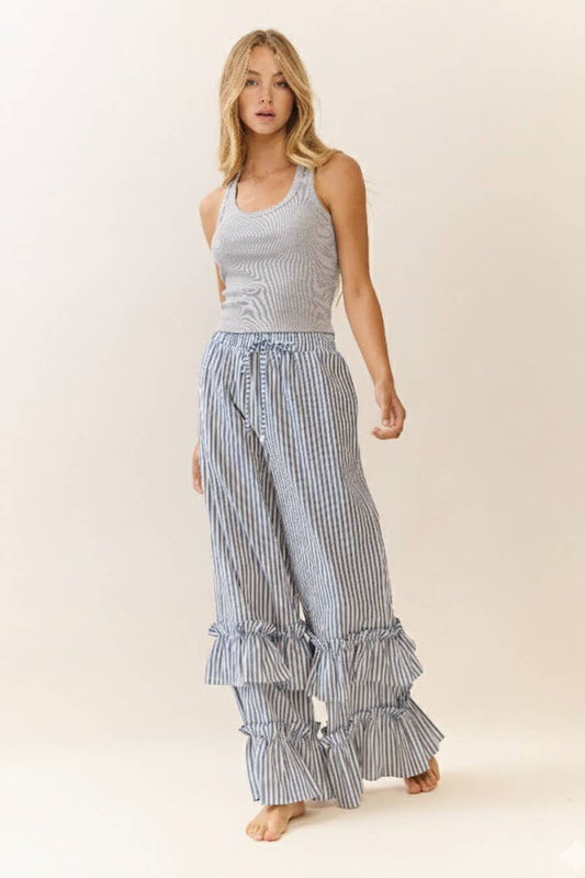 Stars Stripes and Ruffles Pull On Pants