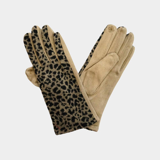 Leopard Pattern Smart Touch Winter Gloves