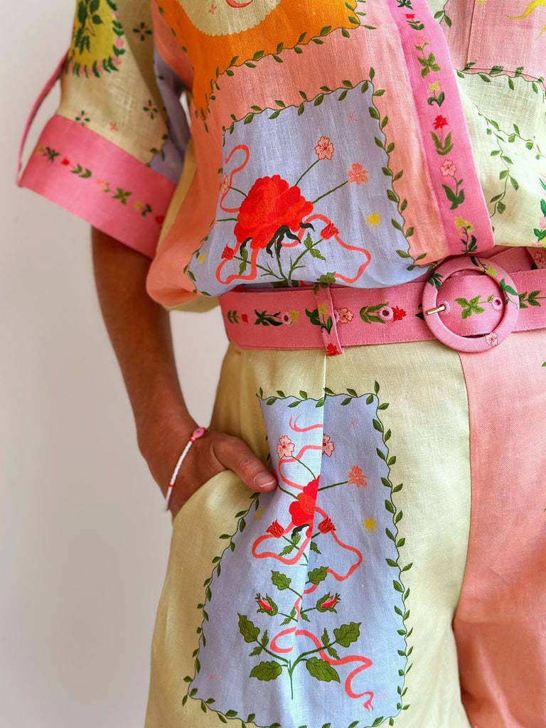 Casual Coral Cutie Shirt and Shorts Set