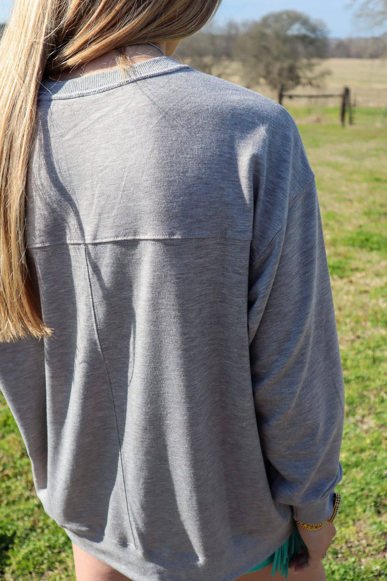 MK310  Giddy Up flocking light weight Sweatshirt: Gray / 3XL