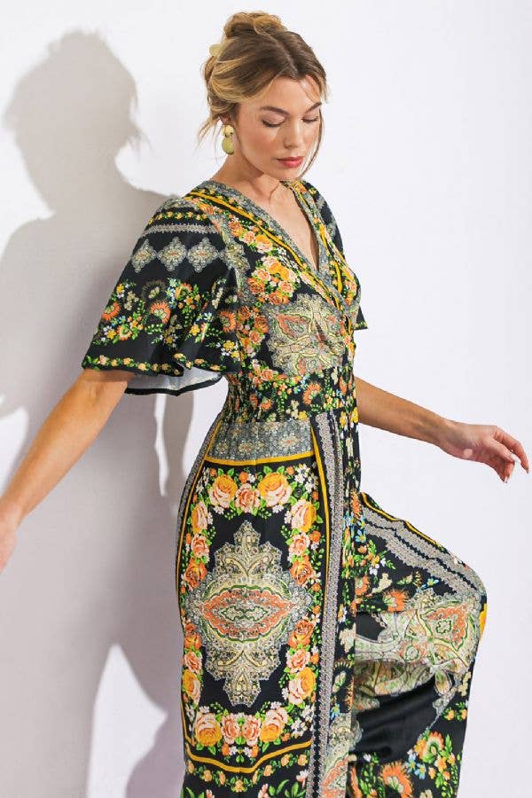 Flying Tomato printed woven jumpsuit