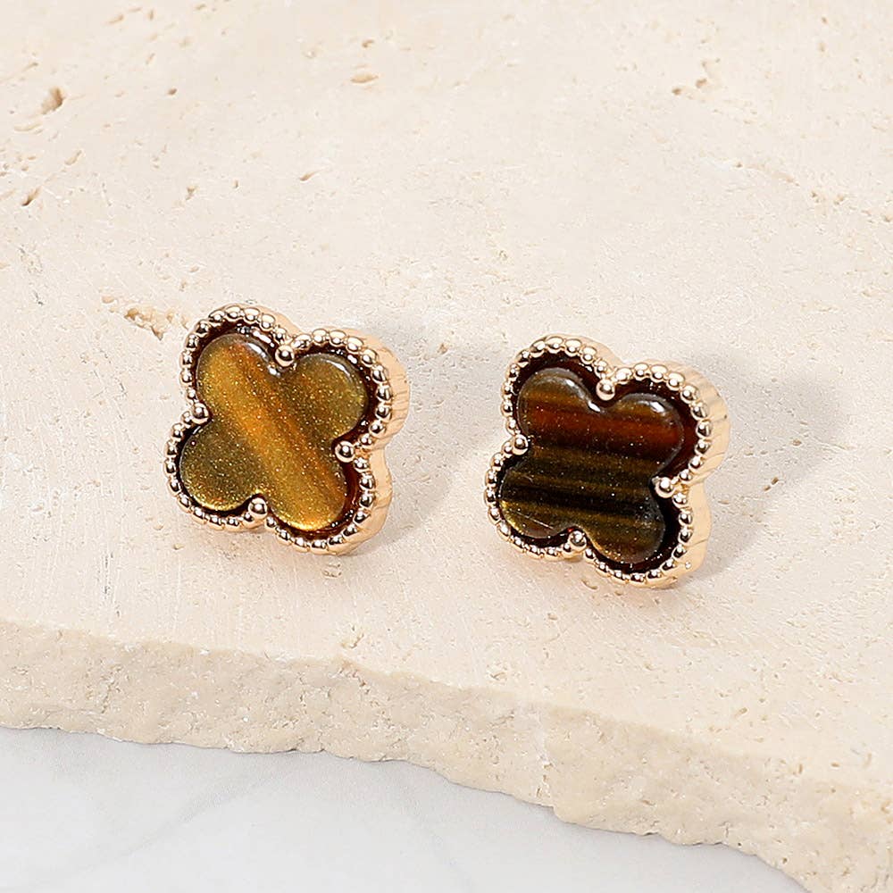 Quatrefoil Stud Earrings
