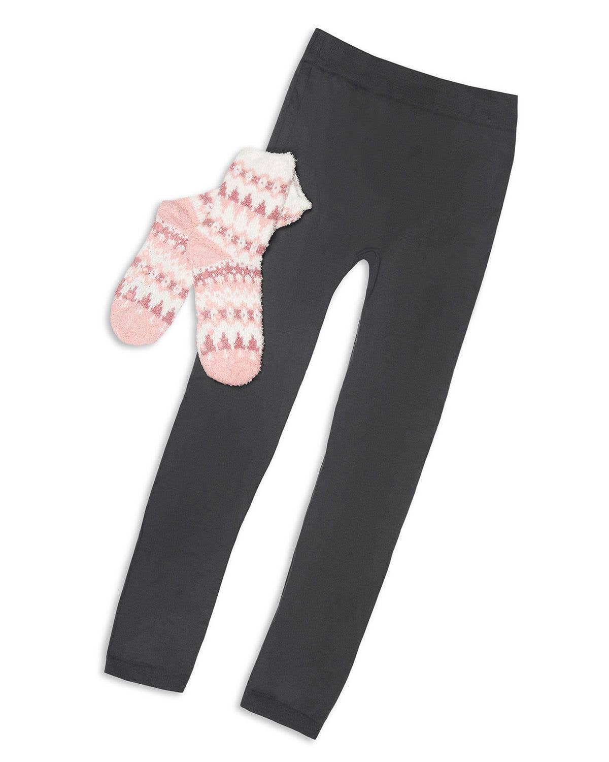 MeMoi Pink Diamond Cozy Sock & Legging Set