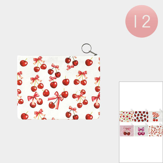 Strawberry Print Mini Bag / Keychains